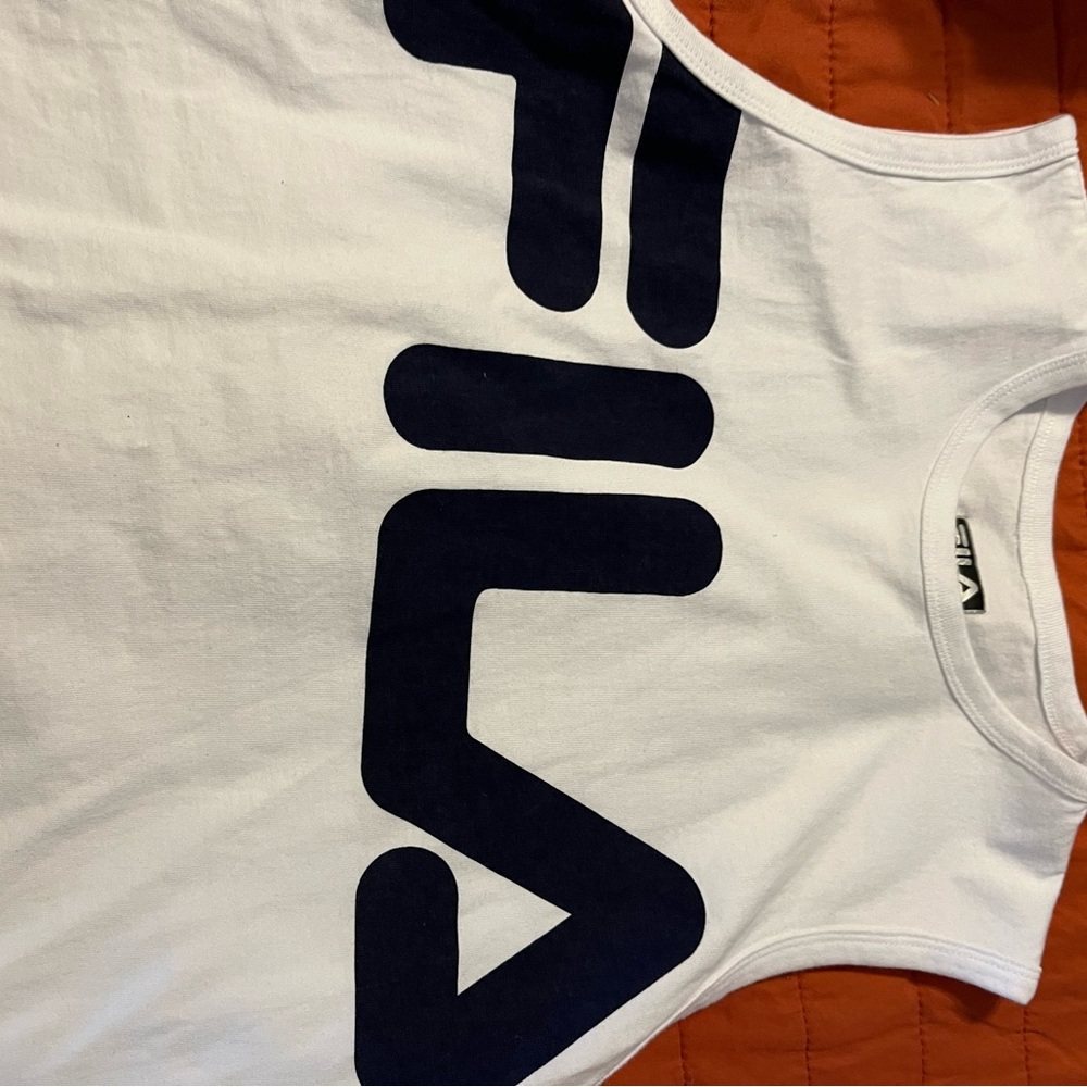 Fila White and Blue Tank Top men’s size large